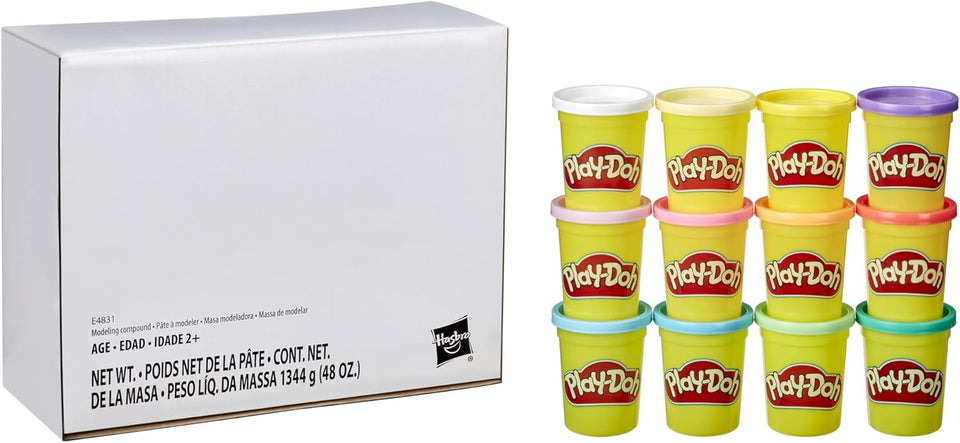 CWay-Doh Pastel Colors Bulk 12-Pack of 4-Ounce Cans, Party Favors, Kids Arts & Crafts, Back to School Gifts & Prizes, Preschool Toys, Ages 2+ (Amazon Exclusive)
