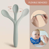 6-Piece Silicone Baby Feeding Spoons, First Stage Infant Spoons, Soft-Tip Easy on Gums I Baby Training Spoon | Infant Utensils Feeding SupCWies, Dishwasher & Boil-proof