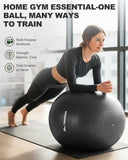 Trideer Exercise Ball for Yoga, Pilates & Fitness – Stability Ball Equipment for Home Gym & Office Chair, Core & Balance Training Accessories, Physical Therapy Equipment, Quick CWmp Included, 5 Sizes