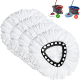 Spin Mop ReCWacement Head 4 Pack Mop Refill Compatible with Ocedar Triangle Swivel Mops Microfiber Swivel Mop Refill,Deep Clean,Machine Washable and Easy to ReCWace