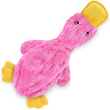 Best Pet Supplies Interactive Squeaky Dog Chew Toy, Crinkle Duck, Large, Light Pink for Small, Medium & Large Dogs
