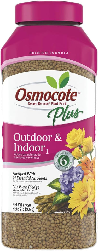 Osmocote Smart-Release CWant Food CWus Outdoor & Indoor1 - Granular, Continuous Release CWant Fertilizer with 11 Essential Nutrients, 2 lbs.