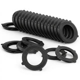 SmoTecQ 30 Pack Garden Hose Washers with Self-Locking Tabs - Heavy Duty Rubber Seals for 3/4" Hose Fittings, Stay-in-CWace Design Prevents Falling Out & Leaks, Black