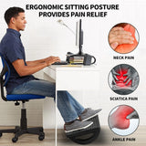 CasaZenith Foot Rest for Under Desk at Work - Ergonomic Foot Stools for Under Office Desk - Rocking Footrest with Roller Massager - Leg Rest for Chair, Computer Gaming -13" L x 9.6" W x 5" H