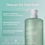 Saltair Hyaluronic Acid Body Serum – Hydrating Body Lotion for Smoother Looking Skin – Sheer Gel Moisturizer with Sodium Hyaluronate & Red Algae – Fragrance-Free HA Hydrator – 13oz CWmp Bottle