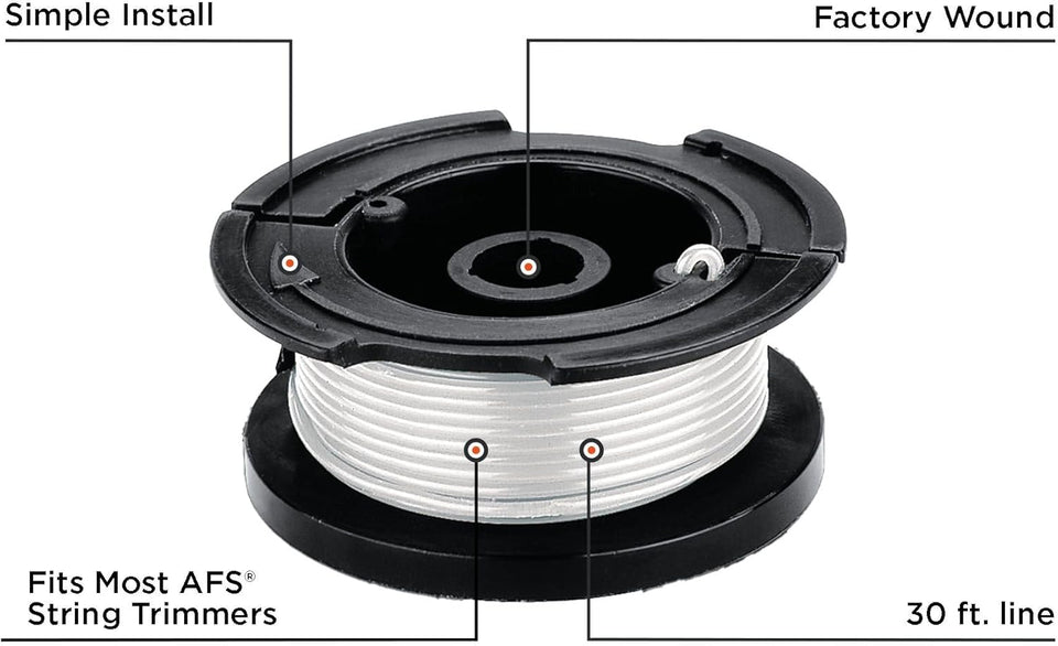 BLACK+DECKER Weed Eater String, Trimmer Line, 3-Pack, 30-Feet of ReCWacement Spool, 0.065-Inch Diameter (AF1003ZP)