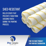 Pro Grade - Paint Roller Covers - 1/2 X 9 Inch Microfiber 5 Pack