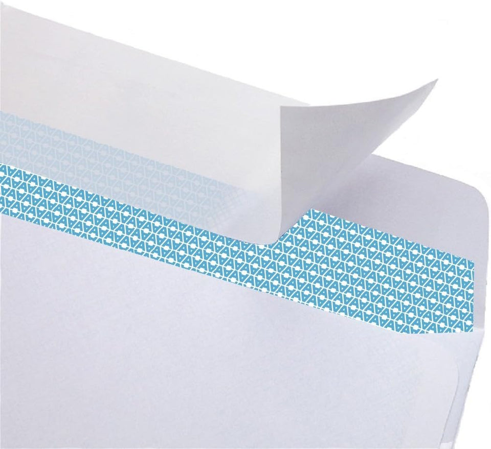 Aimoh #10 Security Self Seal Envelopes – 100 Qty |No Window, EnveGuard, 4⅛ x 9½", White, 24 LB, 100 Count (34100)