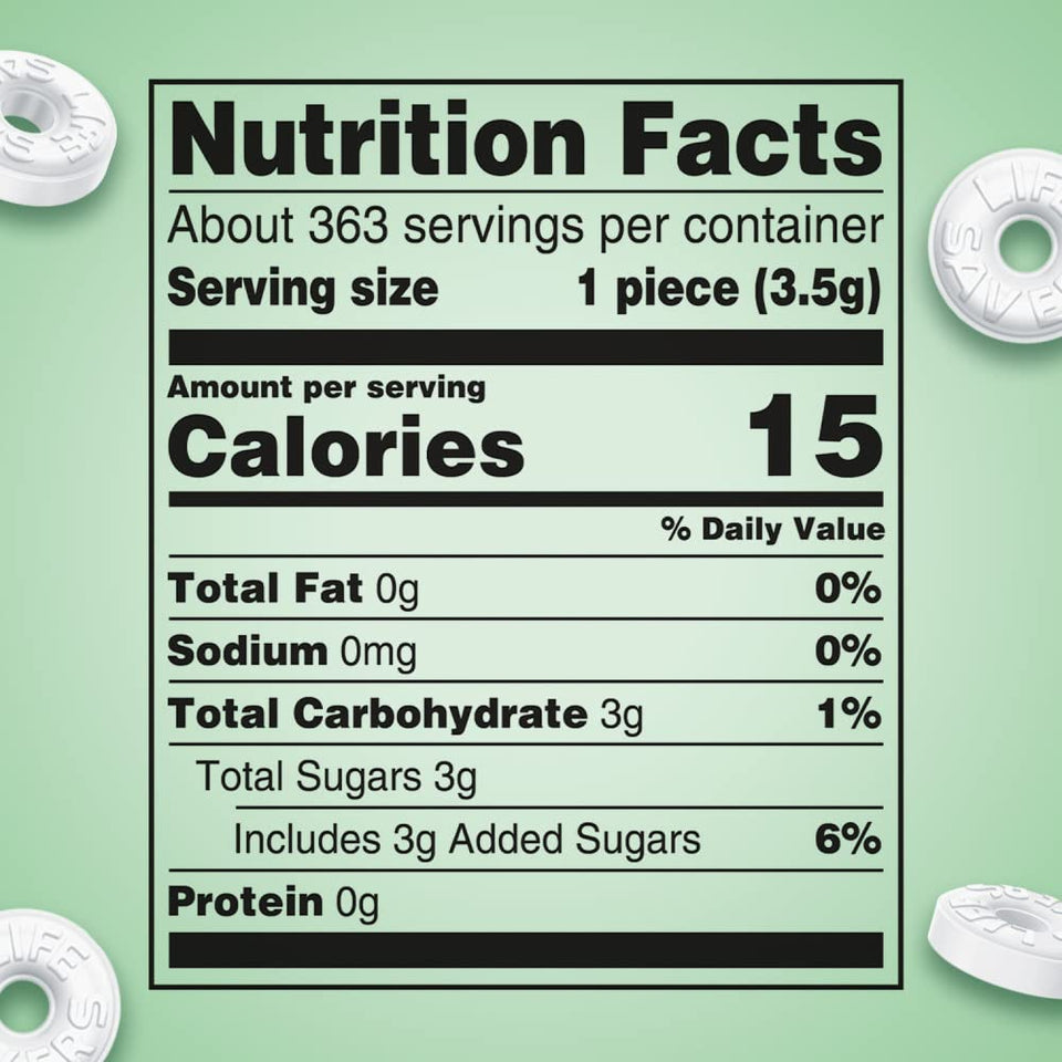 LIFE SAVERS Mints, Bulk Hard Candy Wint-O-Green Breath Mints, 44.93 oz Party Size