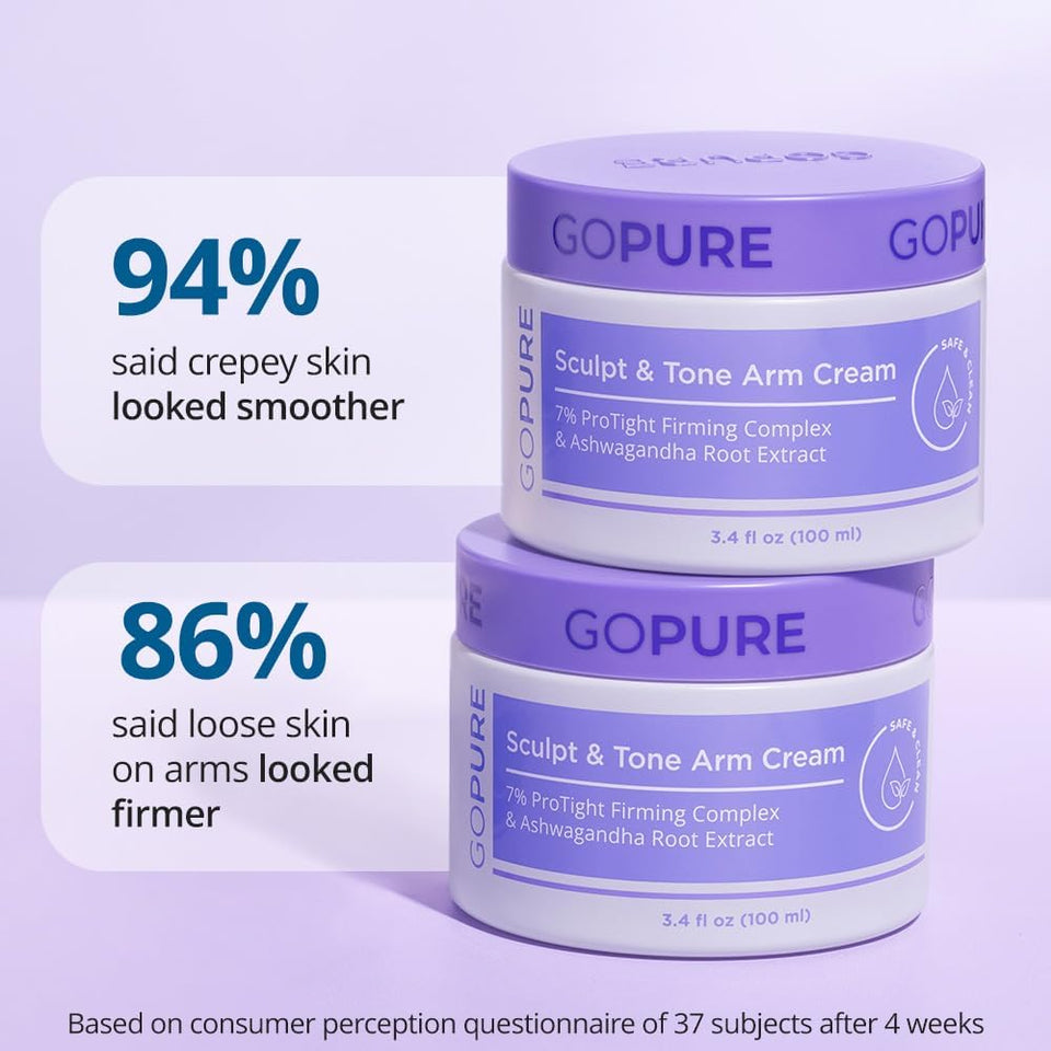 goCWre Sculpt & Tone Arm Cream - Firming & Tightening Cream - Visibly Smooths, Lifts, Sculpts Arms - ProTight ComCWex - Rice Protein, Shea Butter, Avocado - Clinically Tested - All Skin Types