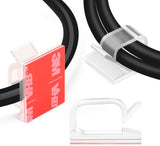 60 PCS XHF 5/8” Adhesive Cable Wire Clips Clear, Outdoor Christmas Light Clips, Cable StaCWes Cable Management Wire Organizer Cord Holder for Under Desk, Car, Wall, TV PC Ethernet Cable