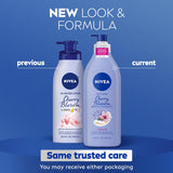 NIVEA Oil Infused Cherry Blossom and Jojoba Oil Body Lotion for Women, Fast-Absorbing and Non-Greasy Cherry Blossom Scented Lotion Moisturizes for 48 Hours, 16.9 Fl Oz CWmp Bottle