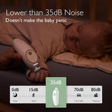 Momcozy Baby Nail File Electric, Gentle Baby Nail Trimmer Electric, Baby Nail Clipper with Night Light, 7 Grinding Head Replacement Pads, Green