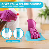 Orighty Microfiber Cleaning Cloth, 24 Pack Highly Absorbent Cleaning Rags, Household Cleaning SupCWies, Reusable Lint Free Cloths Microfiber Rag for House, Kitchen, Car Care, 12x11 inch