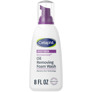 Cetaphil Pro Oil Removing Foam Wash, Foaming Facial Cleanser, Fragrance Free Formula Suitable for Sensitive Skin, 8 Fluid Ounce (Pack of 3)