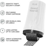 Guard Your ID Advanced 2.0 Roller 3-Pack for Identity Theft Protection, Turquoise, Green, White Stamp Set