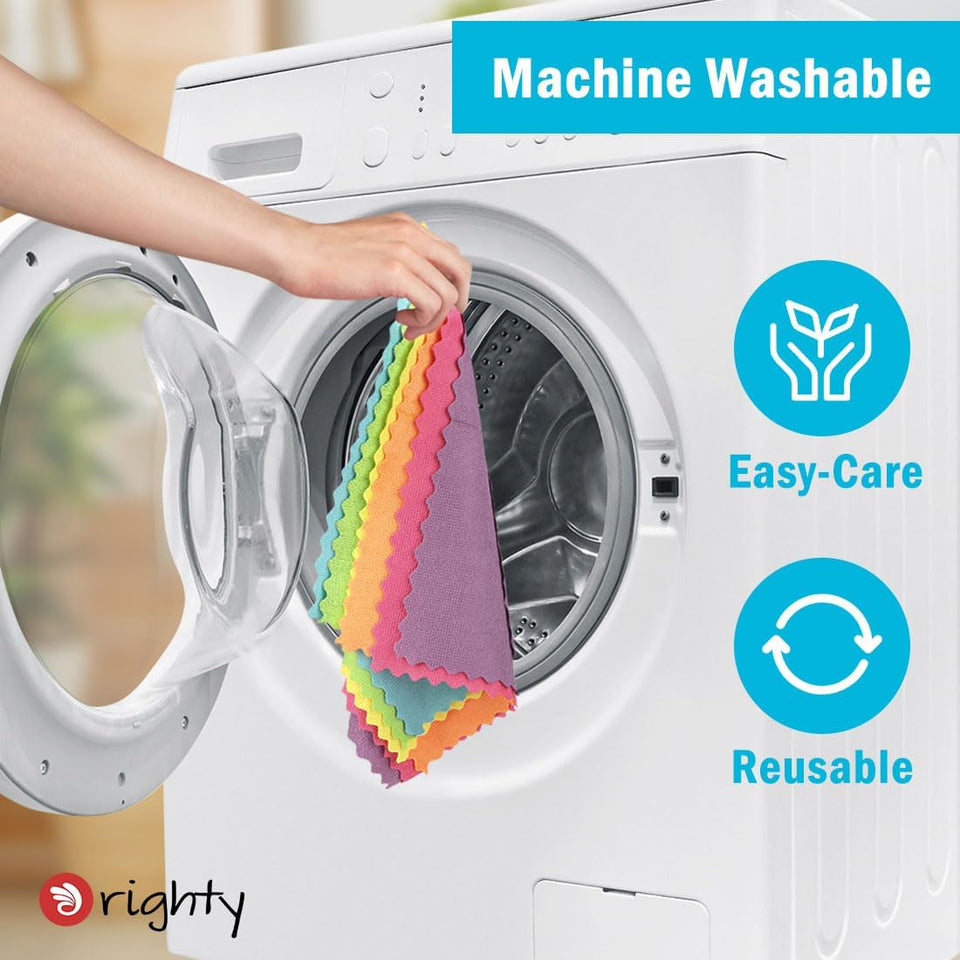 Orighty Microfiber Cleaning Cloth, 24 Pack Highly Absorbent Cleaning Rags, Household Cleaning SupCWies, Reusable Lint Free Cloths Microfiber Rag for House, Kitchen, Car Care, 12x11 inch