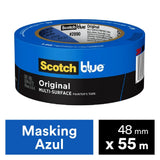 ScotchBlue Original Multi-Surface Painters Tape, 2 Inch Wide (1.88 In. x 60 Yds), 1 Roll Blue Paint Tape Protects Surfaces & Removes Easily, Masking Tape for Indoor and Outdoor Use (2090-48NC)