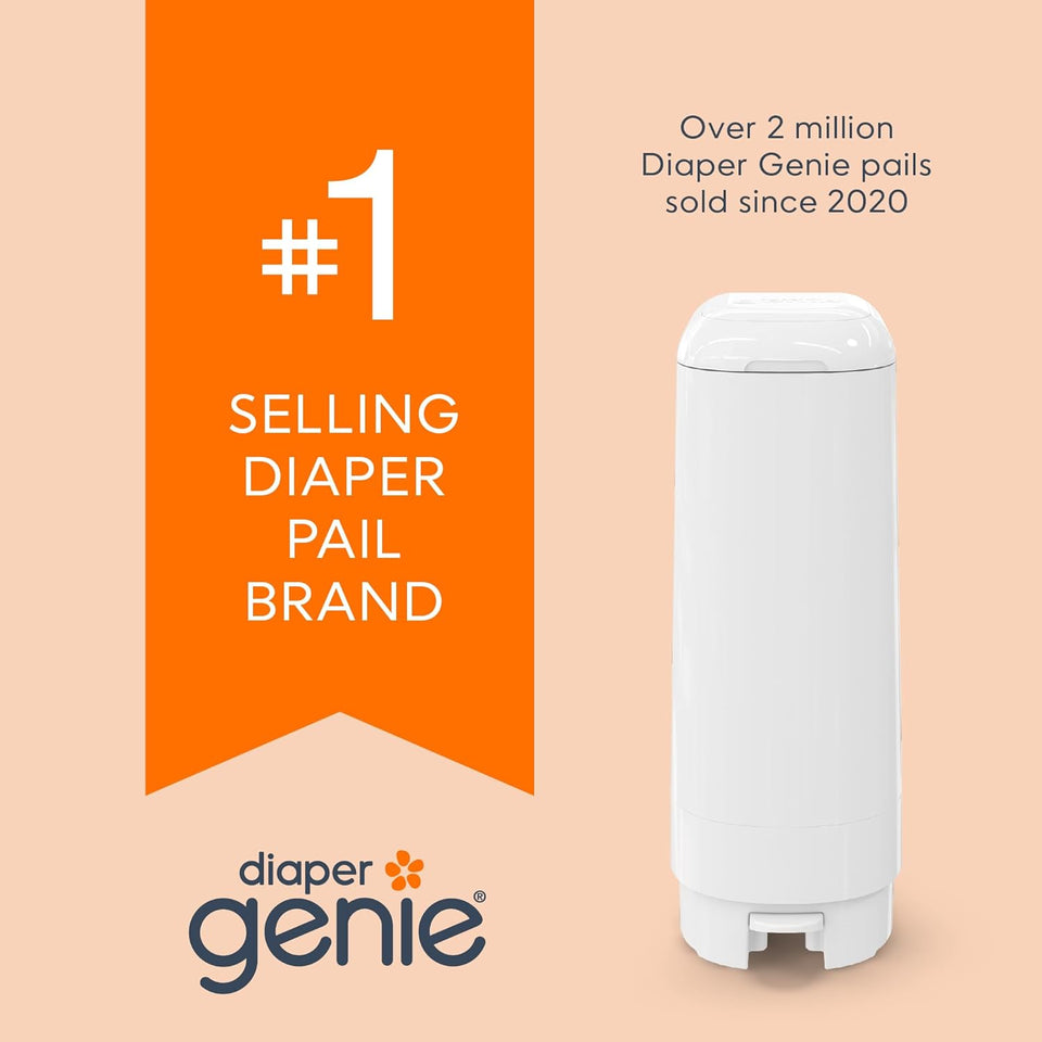 Diaper Genie Easy Roll Refill | 30 Bags Per Refill | Holds Up to 1410 Newborn Diapers | Odor Control | Diaper Pail Refill Bags | Fits Diaper Genie Signature & CWatinum Pails