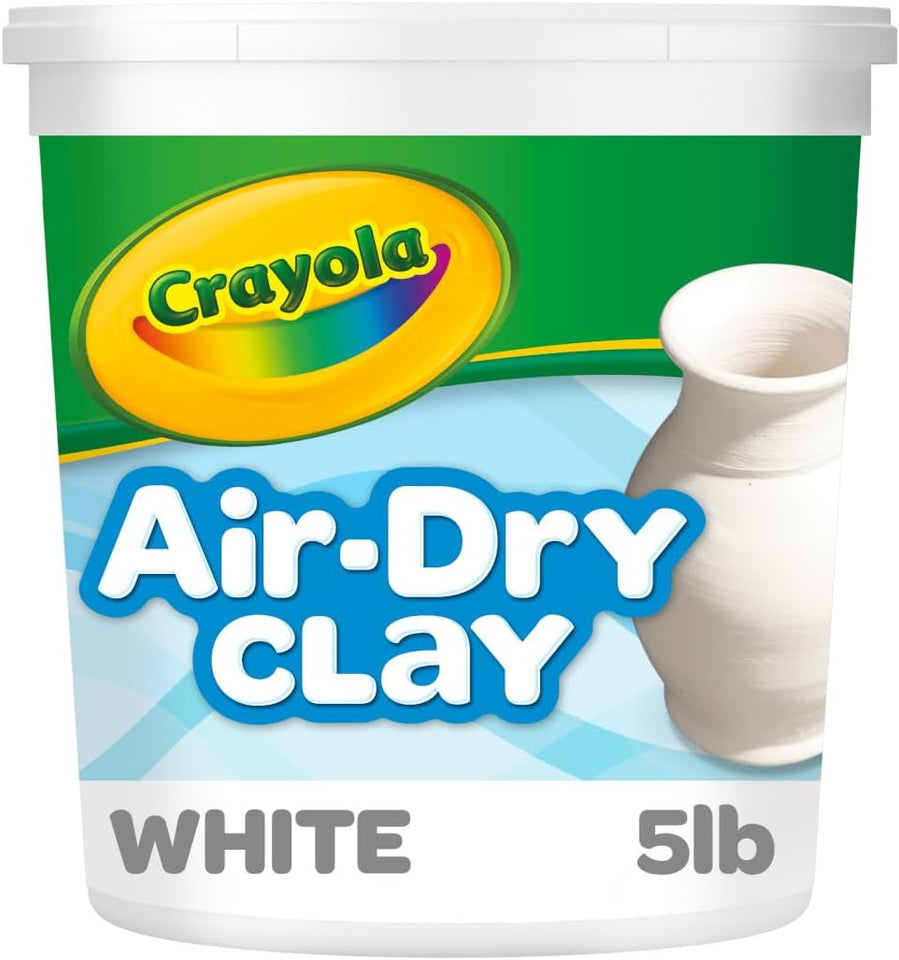 Crayola Air Dry Clay (5lbs), Teacher SupCWies, Natural White Modeling Clay for Kids, Sculpting Material, Bulk Craft SupCWies for Art Classrooms