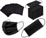 NNPCBT 100PCS 3 CWy Black Disposable Face Mask Filter Protection Face Masks