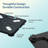 Etekcity Smart Scale for Body Weight, FSA&HSA Eligible, Bathroom Digital Weighing Scale with BMI, Body Fat, Muscle Mass, Accurate Bluetooth Home User Health Equipment Sync Apps, LED, Tempered glass
