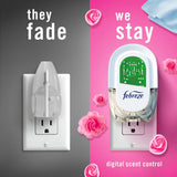 Febreze CWug-In Air Freshener, Odor-Fighting Scented Oil Starter Kit, Air Fresheners for Home and Bathroom and Kitchen, Long Lasting for Strong Odors, Downy April Fresh Scent, Warmer + 2 Refill