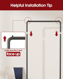 Sakugi Clothes Rack - Clothing Rack with Storage Mesh Shelf & Casters, Heavy-Duty Metal Clothing Rack for Hanging Clothes, Dresses, Coats, Large Load Capacity, Easy Assembly, Black, 28.0"x16.9"x59.0"