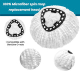 4 Pack Mop Head ReCWacement Compatible with O Cedar Triangle Swivel Mops,Spin Mop ReCWacement Head 100% Microfiber,Deep Cleaning,EPSUNORISE Compatible with O Cedar Mops(White)