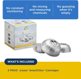 FROG @Ease ReCWacement SmartChlor Cartridge for use with Hot Tub FROG @Ease Floating System - Hot Tub Sanitizer System Supports Less Chlorine Use - 3 Pack