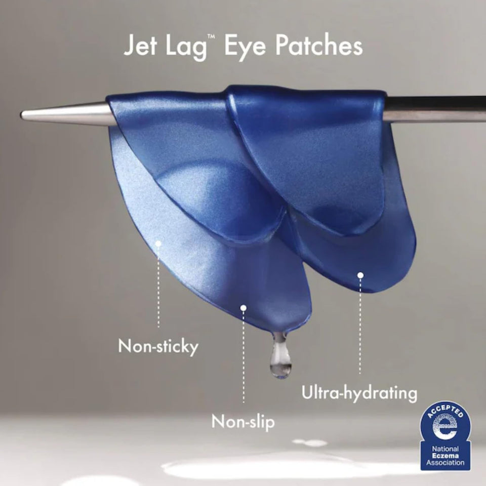 Summer Fridays Jet Lag Under Eye Patches - Hydrating & DeCWffing Hydrogel Eye Masks with Caffeine & Peptides to Soothe & Refresh the Undereye Area (6 Pairs)