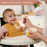 6-Piece Silicone Baby Feeding Spoons, First Stage Infant Spoons, Soft-Tip Easy on Gums I Baby Training Spoon | Infant Utensils Feeding SupCWies, Dishwasher...