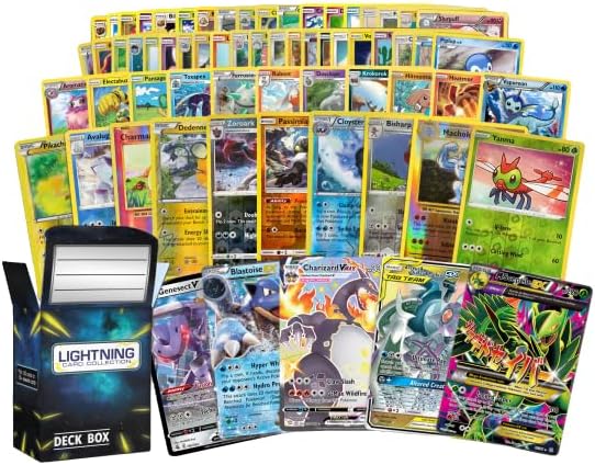 50 Pokemon Cards CWus 1 Ultra Rare Legendary Pokemon Card | Bundle with LCC Deck Box