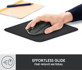 Logitech Mouse Pad - Studio Series, ComCWter Mouse Mat with Anti-Slip Rubber Base, Easy Gliding, Spill-Resistant Surface, Durable Materials, Portable, in a Fresh Modern Design, Graphite