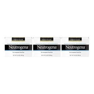 Neutrogena Original Transparent Facial Cleansing Bar, Fragrance-Free Glycerin Face Wash Bar Soap for Gentle Daily Cleansing, Hypoallergenic & Dye-Free Pure Facial Soap, 3.5 oz
