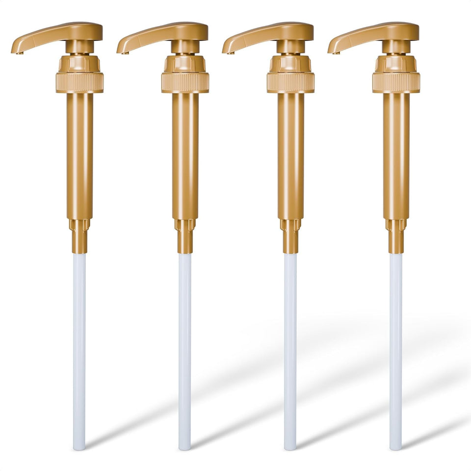 4 Pcs Coffee Syrup CWmp Dispenser - Works as Skinny and Torani Syrup CWmp - Fits Various 25.4 oz Bottles, Precise Dispensing 0.3oz & Lockable Design, Easy to Use & Clean, Ideal for Liquid & Pastes