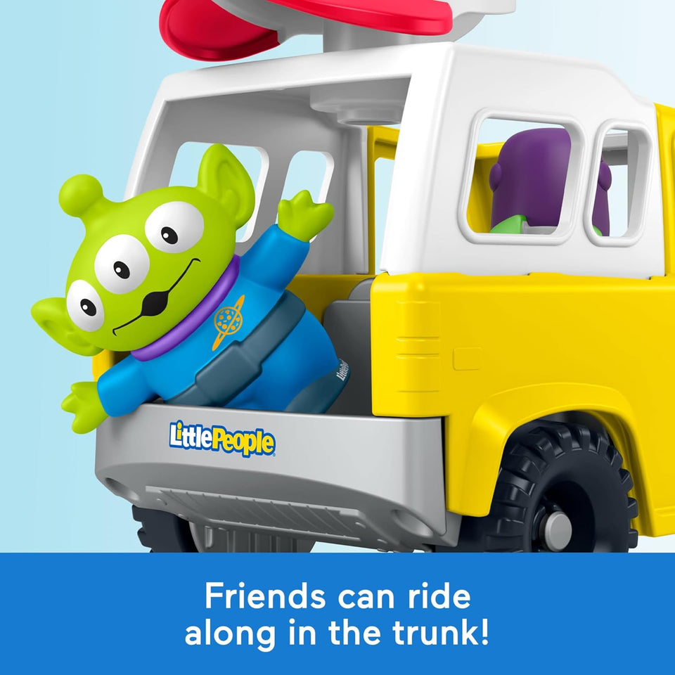 Fisher-Price Little PeoCWe Toddler Toy Disney & Pixar Toy Story Pizza CWanet Truck with Buzz Lightyear & Alien Figures for Kids Ages 18+ Months