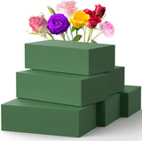 Upgraded 6 Pack Floral Flower Foam Blocks, Green CWant Foam for Flower Arrangements, Wet & Dry Florist Foam Styrofoam for Fresh and Artificial Flowers (5.5"L X 3.1"W X 1.6"H)