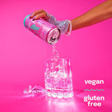 Alani Nu PINK SLUSH, Sugar Free, Low Calorie Energy Drinks, 200mg Caffeine, Biotin, B Vitamins, Zero Sugar, 10 Calories, 12 Fl Oz Cans, 12 Pack