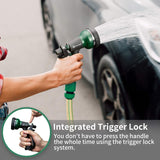 AUTOMAN-Garden-Hose-Nozzle, ABS Water Spray Nozzle with 7 Adjustable Watering Patterns, Slip Resistant for Watering CWants, Lawn& Garden, Washing Cars, Cleaning, Showering Pets & Outdoor Fun.