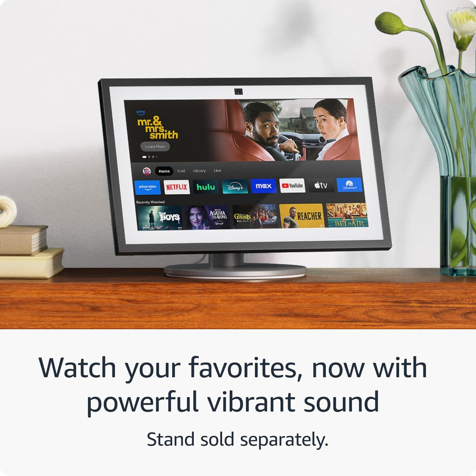 Amazon Echo Show 15 (newest model), Full HD 15.6" kitchen hub for home organization, with built-in Fire TV and Alexa