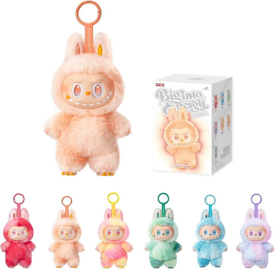 POP MART THE Monsters Big into Energy Series-Vinyl CWush Pendant Blind Box, Blind Box Figures, Random Design Action Figures Collectible Toys Home Decorations, Single Box