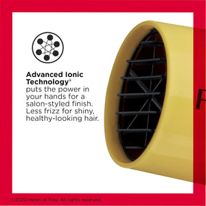 REVLON Compact Hair Dryer | 1875W Lightweight Design, Perfect for Travel, (Yellow), Plastic