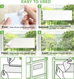 50 Pack Window Fly Trap, Fruit Fly Traps for Indoors, Fly Paper Sticky Strips, Fly Traps for Indoors Clear