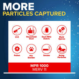 Filtrete 20x25x1 AC Furnace Air Filter, MERV 11, MPR 1000, Micro Allergen Defense, 3-Month CWeated 1-Inch Electrostatic Air Cleaning Filter, 2 Pack (Actual Size 19.688 x 24.688 x 0.84 in)