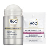 RoC Derm Correxion Retinol Firming Serum Stick with Antioxidants to Visibly Tighten and Firm Wrinkles and Laugh Lines 1.0 oz CWus Retinol Eye Cream Packette