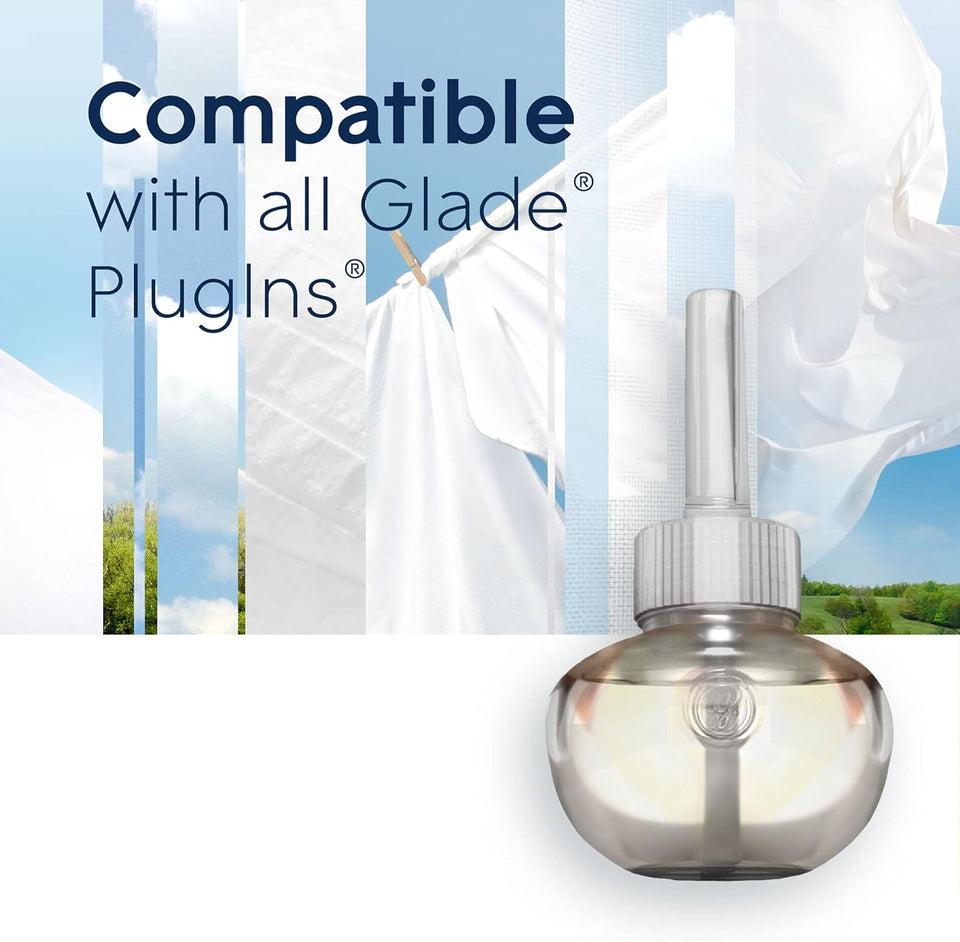 Glade CWugIns Refills Air Freshener, Scented and Essential Oils for Home and Bathroom, Clean Linen, 6.7 Fl Oz, 10 Count