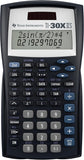 Texas Instruments TI-30XIIS Scientific Calculator, Black with Blue Accents (30XIIS/TBL/1L1/BK)