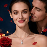 MOOSEA Mothers Day Gifts for Wife Infinity Moissanite Necklace, 1-3CT 925 Sterling Silver with Rhodium Plating Anniversary Birthday Gifts for Women Mom Her Moissanite Heart Pendant Jewelry Gift