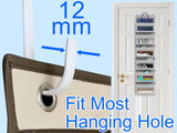 Mars-Rock Over the Door Hooks 4Pcs L=5.5" Fit 1 3/8" Door Steel with White Rubber Coating Hanging Towel Robe Clothing Hanger for Bathroom Room Wreath Ironing Board Holder Cute Thin Single Heavy Duty